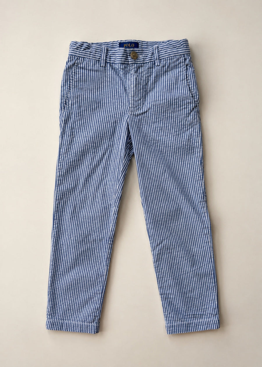 Polo Ralph Lauren blue and white striped boys pants, size 4