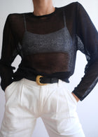 Sheer Black 89's style knit Tricot