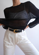 Sheer Black 89's style knit Tricot