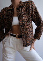 Vintage 1989 artist Leopard Print 100 % Silk vest