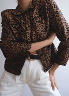 Vintage 1989 artist Leopard Print 100 % Silk vest