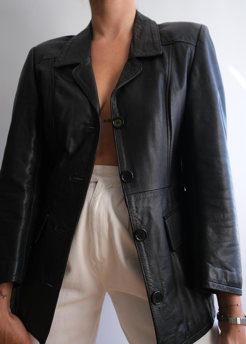 Vintage 1990's genuine Leather vest