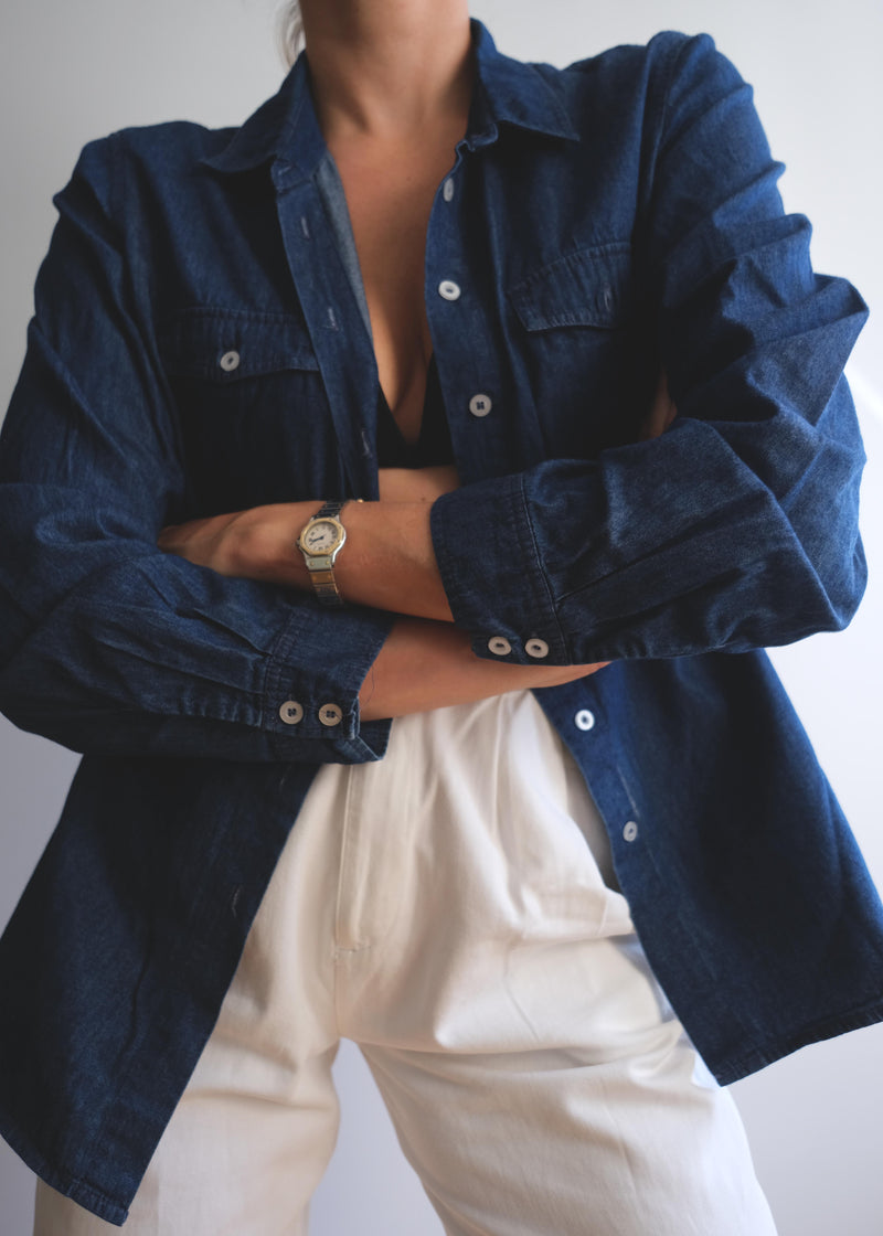 Vintage 100 % Cotton perfect denim shirt