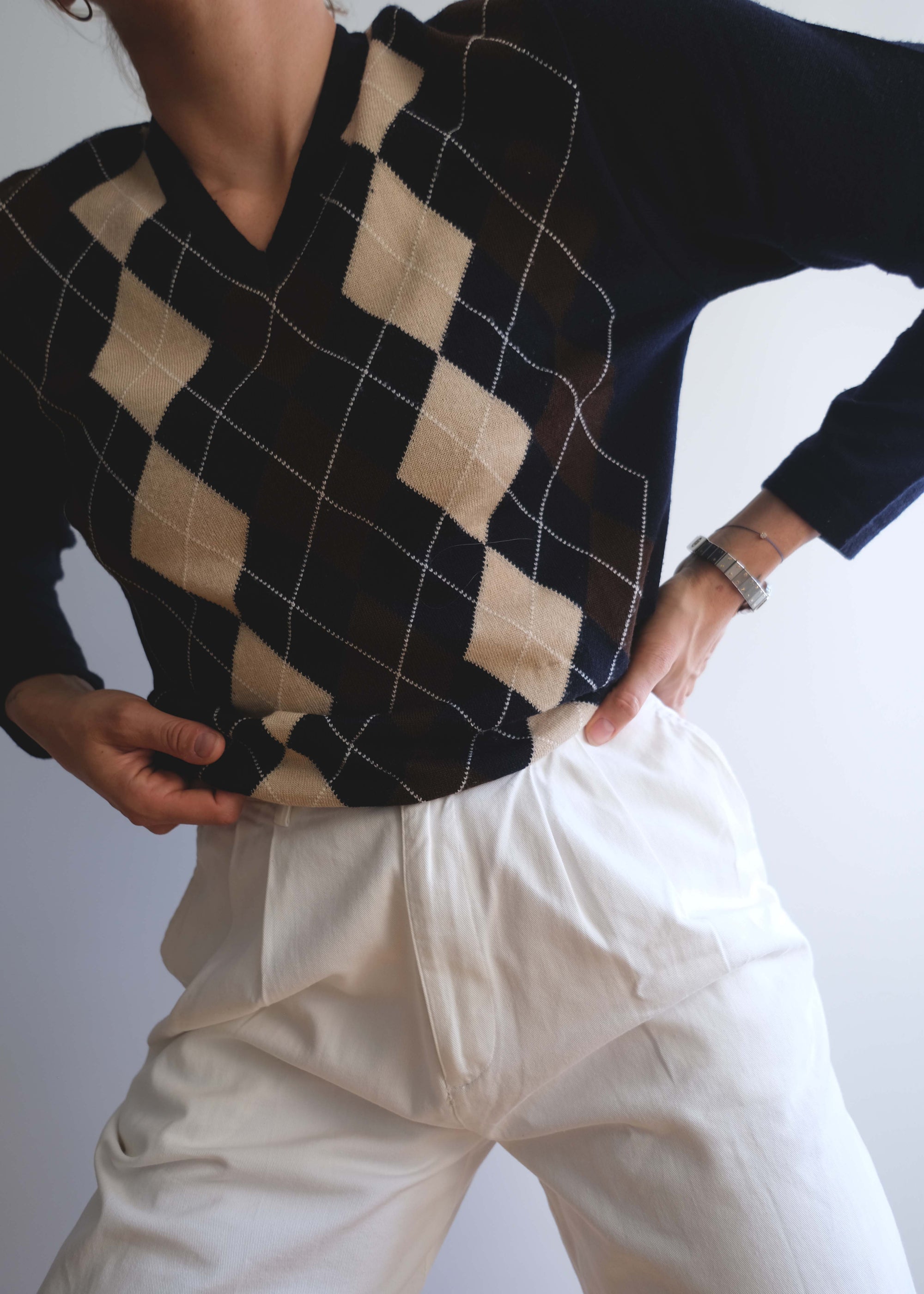 Aquascutum Country Club Argyle Merino Knit