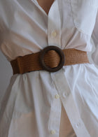 Vintage stretched Raffia Waist Belt