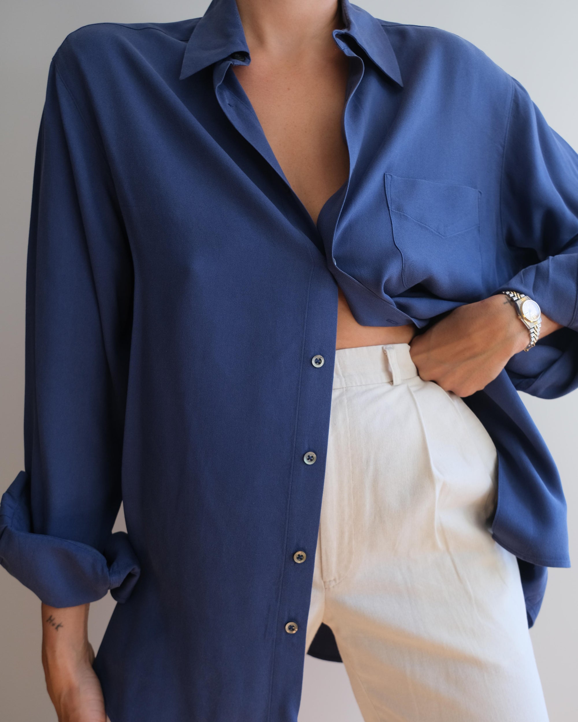 Vintage 100 % Silk Boss Shirt