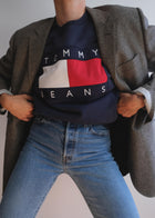 Vintage Tommy Hilfiger Flag Sweatshirt / The icon of the 90s.