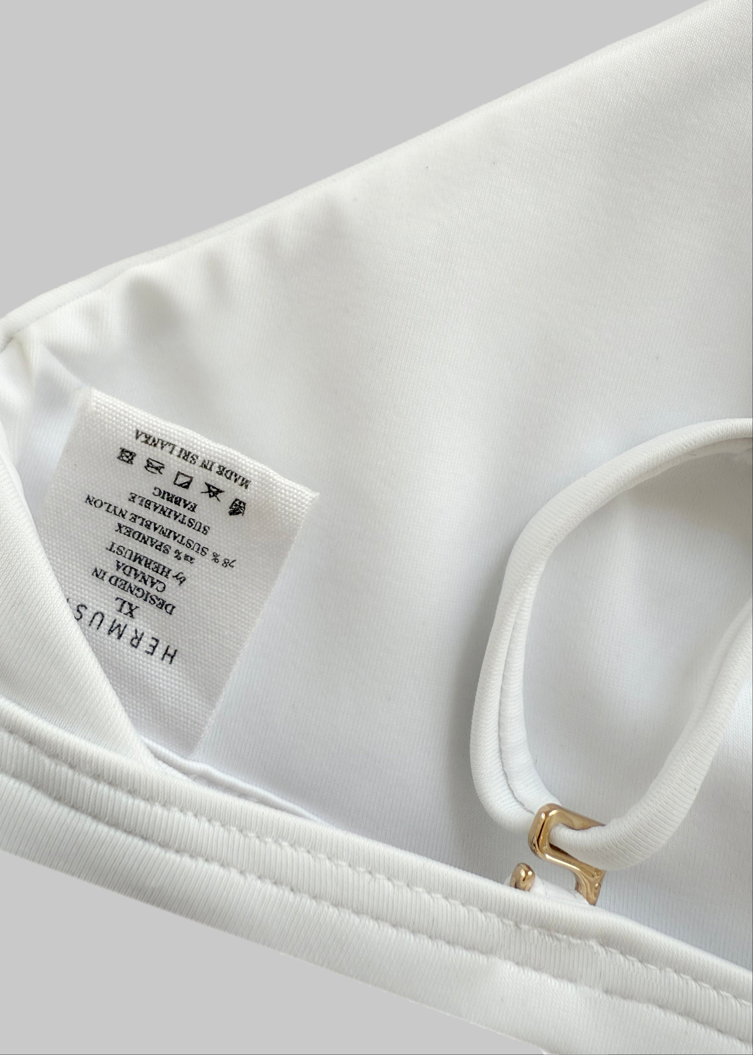 Haut de bikini triangle ajustable à franges