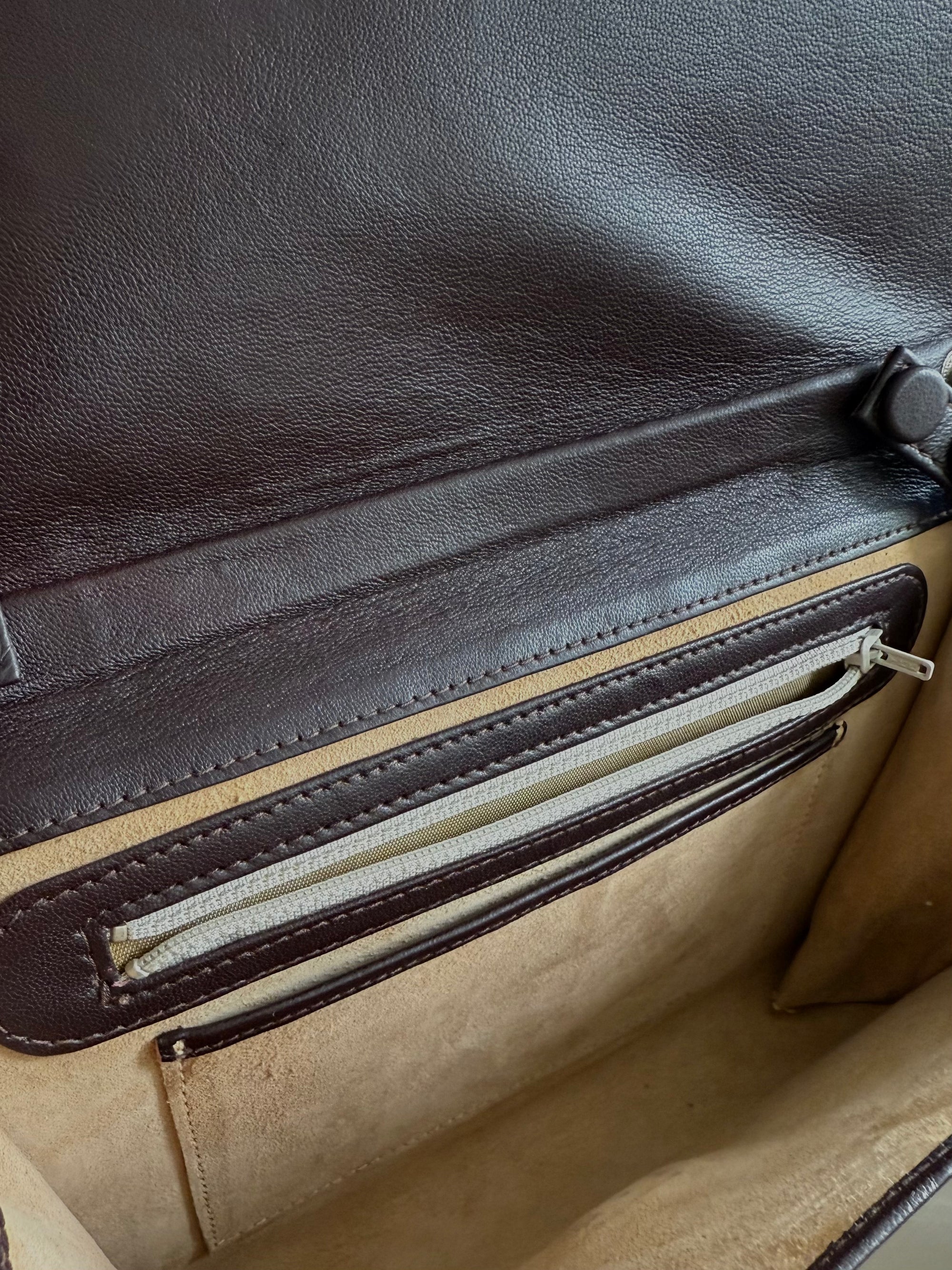 Leather Coffee hour bag, Summer classic