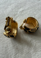 Vintage 1980 Christian Dior Leopard Clip Earrings
