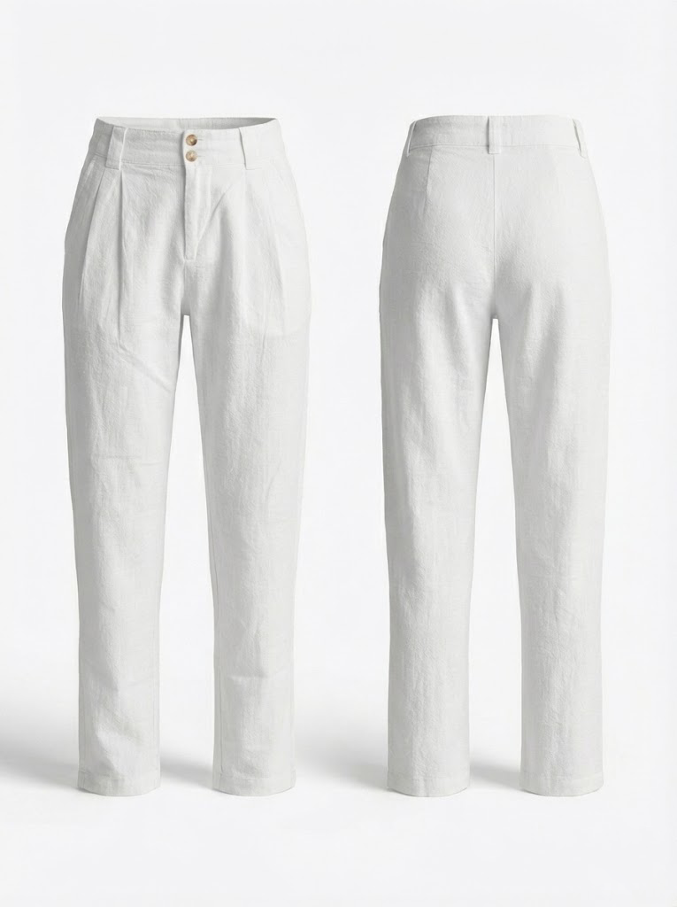 Cotton Linen Pants – Fitted