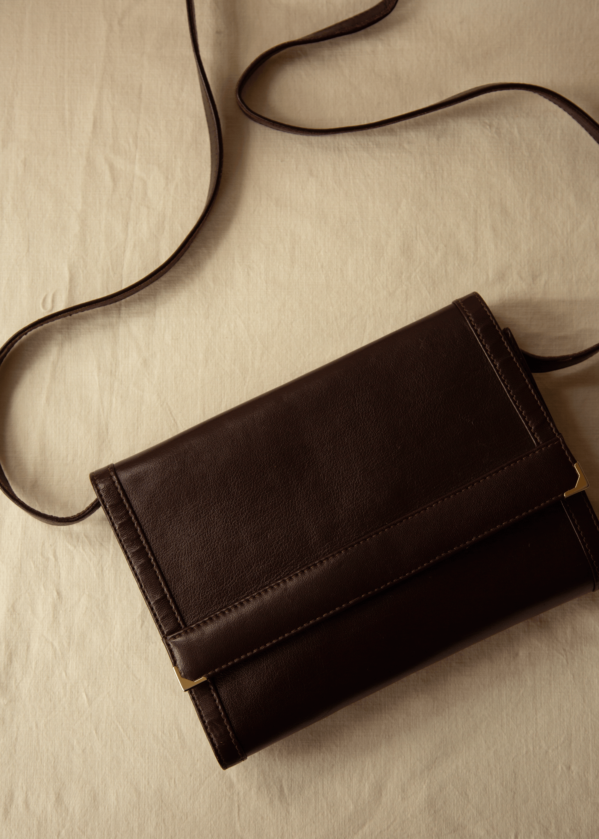 Leather Coffee hour bag, Summer classic