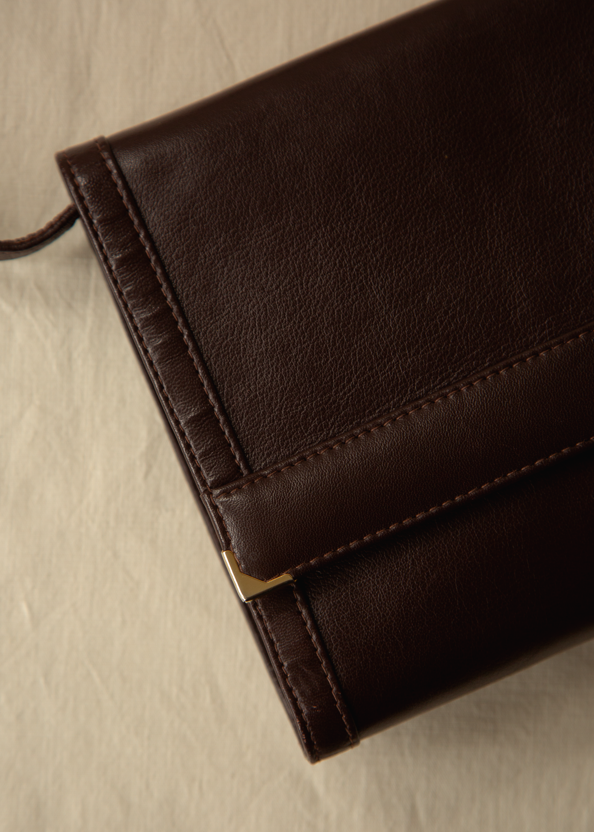 Leather Coffee hour bag, Summer classic