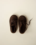 Vintage Brown Suede Baby Shoes — Size 23
