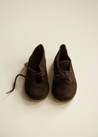 Vintage Brown Suede Baby Shoes — Size 23