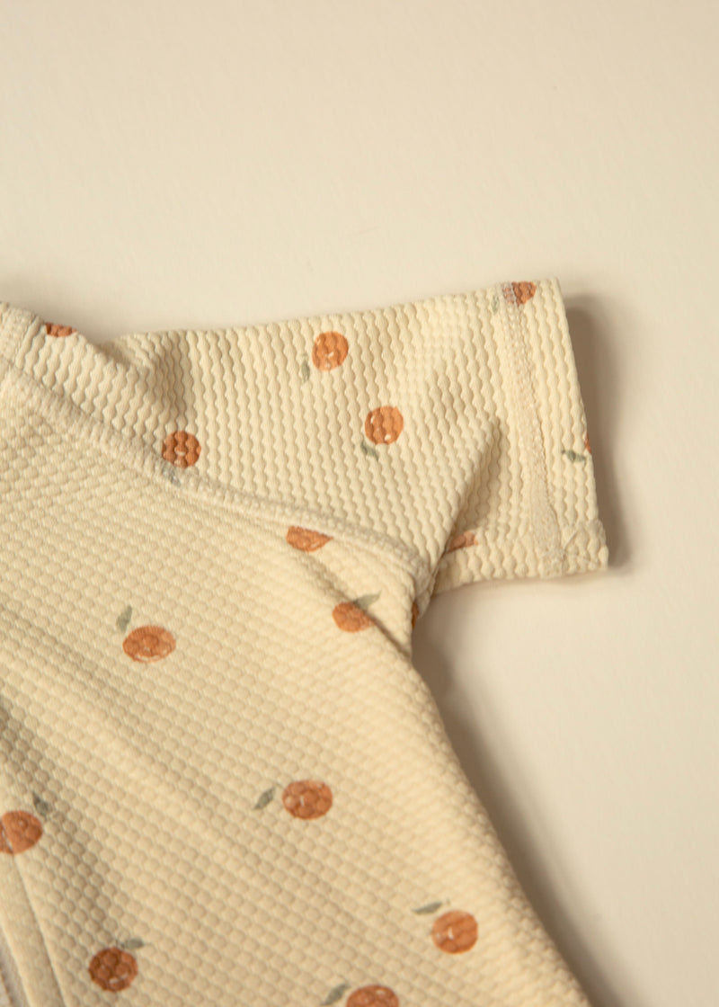 Ryley and Me Orange Print Baby Swimsuit 3M