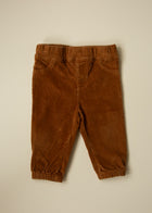 Rust Corduroy Baby Pants — 6–9 Months