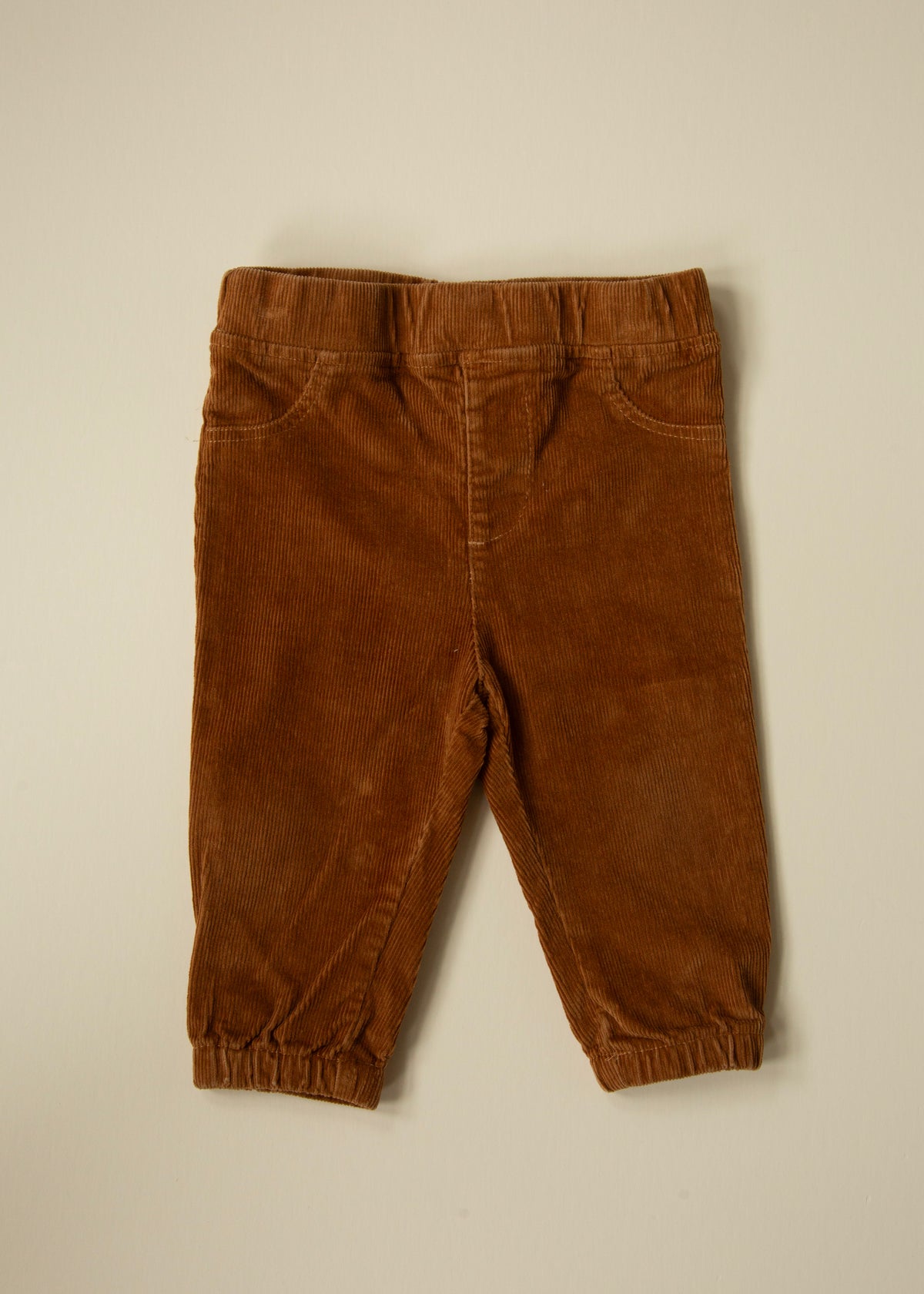 Rust Corduroy Baby Pants — 6–9 Months