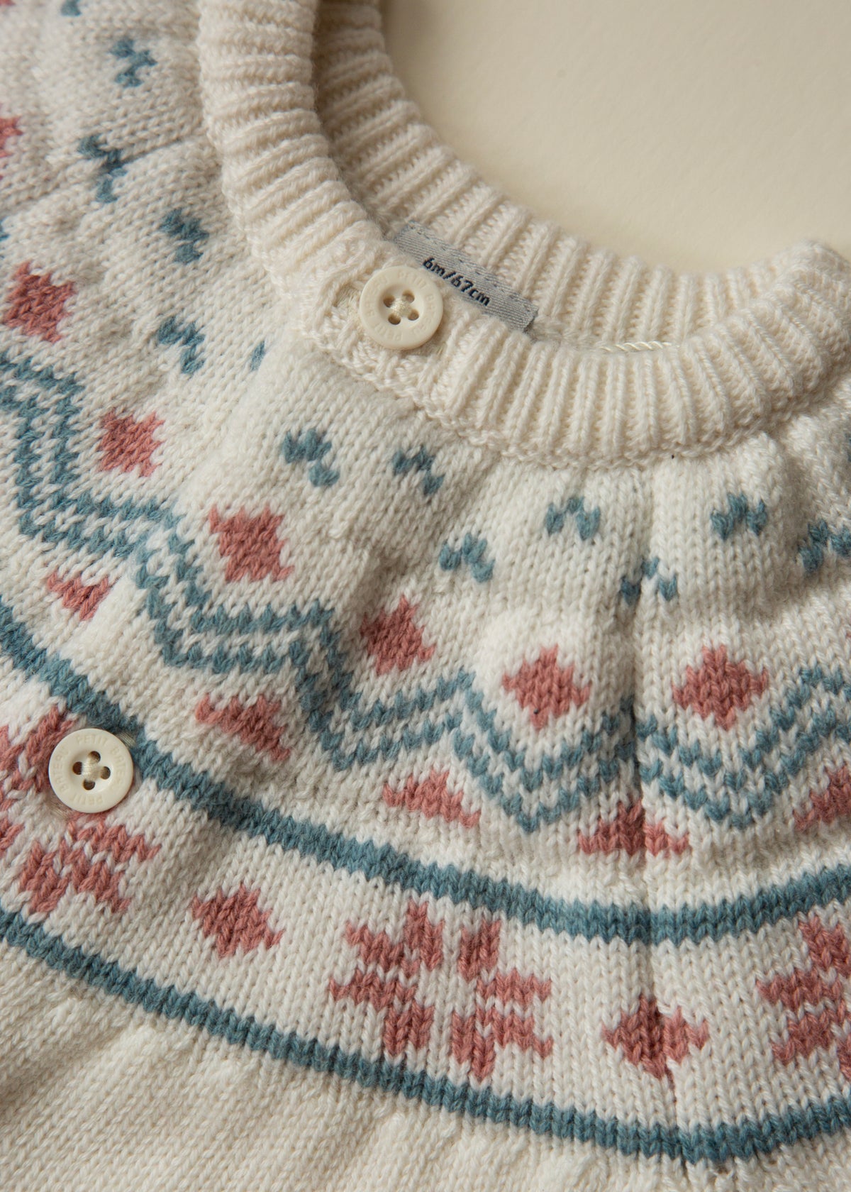 Petit Bateau Fair Isle Baby Knit Set — 6 Months