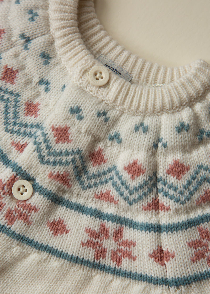 Petit Bateau Fair Isle Baby Knit Set — 6 Months