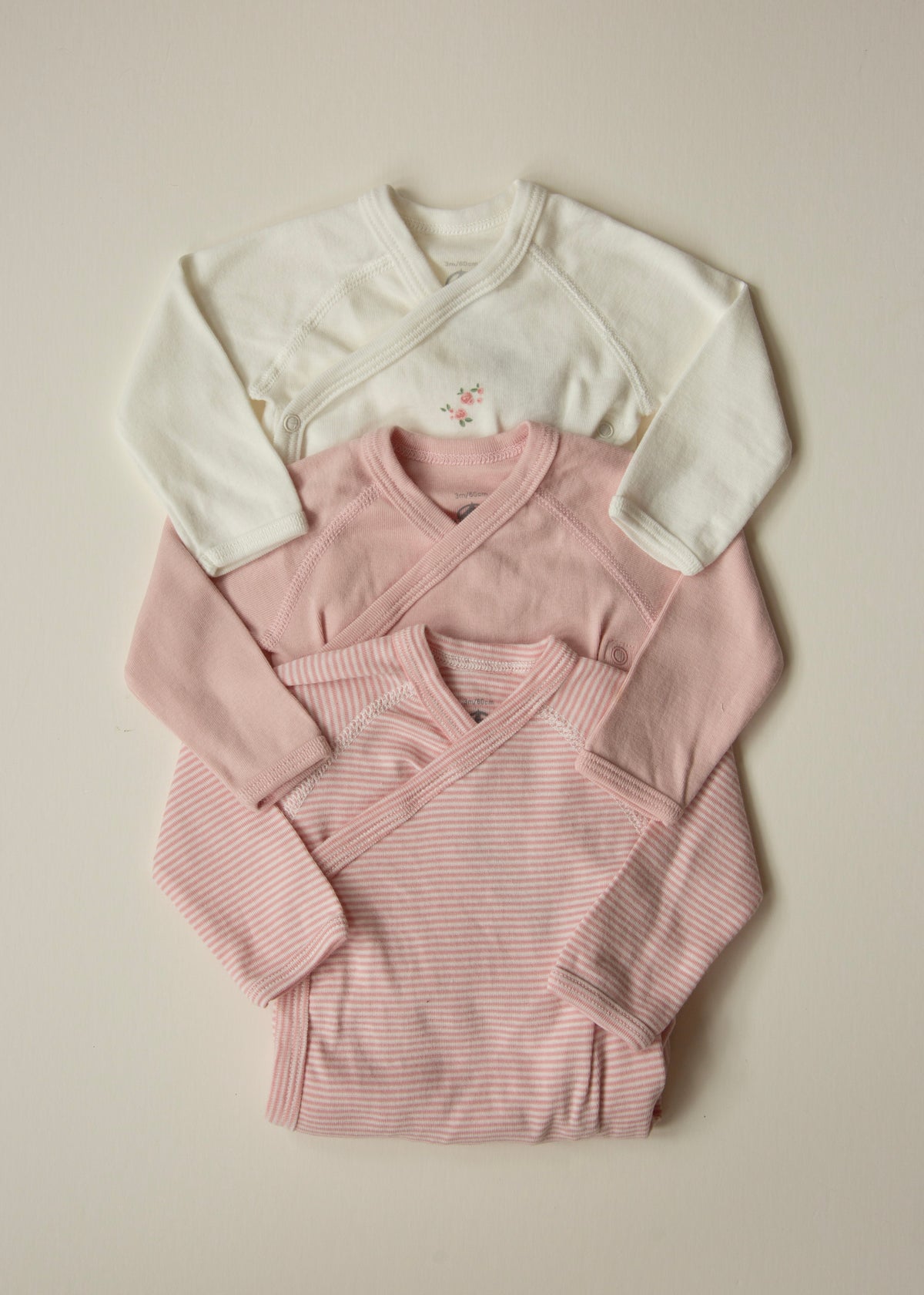 Petit Bateau Baby Wrap Tops Set of 3