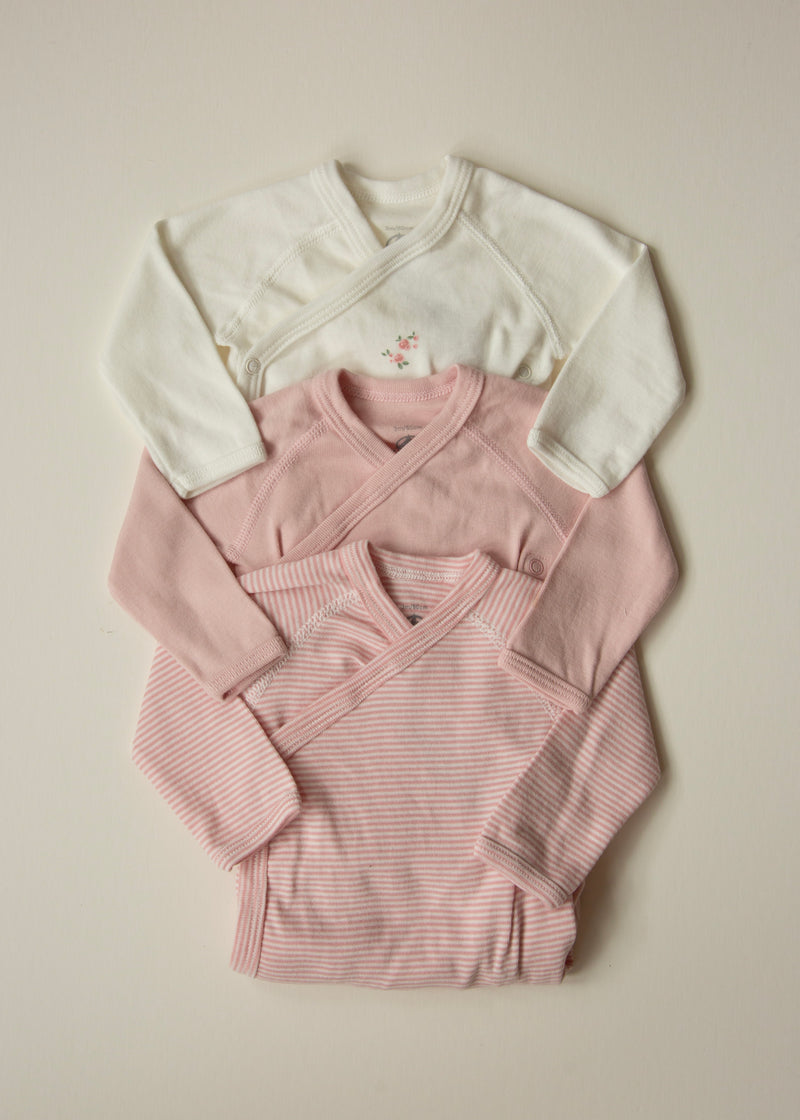 Petit Bateau Baby Wrap Tops Set of 3