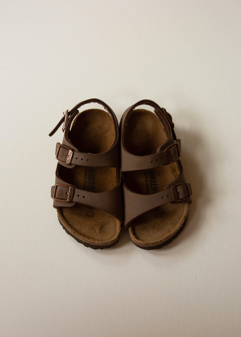 Birkenstock Brown Leather Kids Sandals — Size 24 Kids