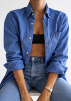 Vintage Nina Ricci Blue Oversized Shirt
