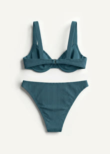 Sofia Bikini Top – Sculpting Support – Teal Azure