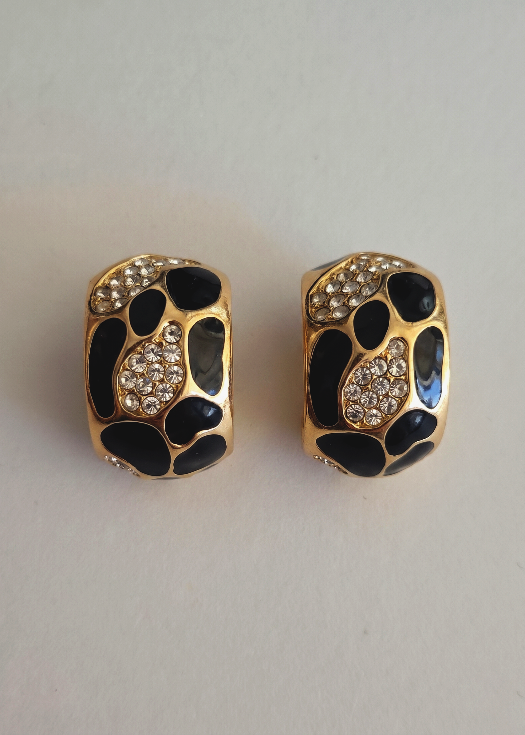 Vintage 1980 Christian Dior Leopard Clip Earrings