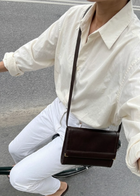 Leather Coffee hour bag, Summer classic