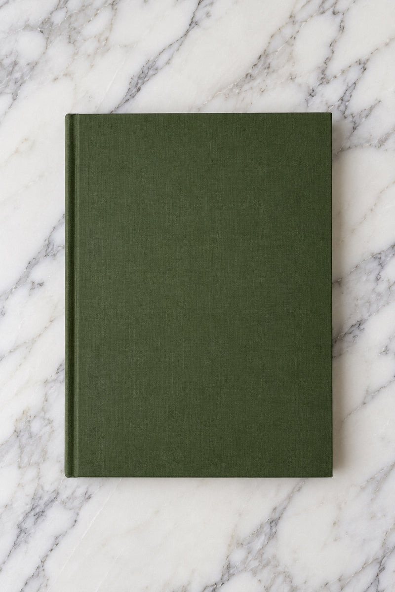 Olive green cloth hardcover of Cézanne book