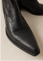 Leather and stitching detail