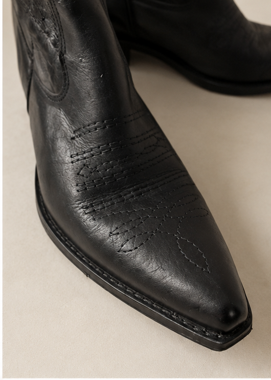 Leather and stitching detail
