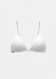 Haut de bikini triangle ajustable à franges