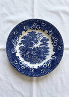 Vintage blue and white countryside plates, detail 1 of 4