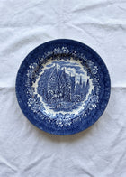 Vintage blue and white countryside plates, detail 2 of 4
