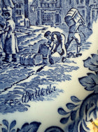 Vintage blue and white countryside plates, detail 4 of 4