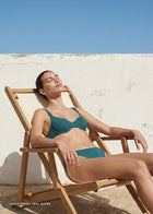 Sofia Bikini Top – Sculpting Support – Teal Azure