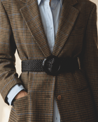 Chunky woven waist Belt
