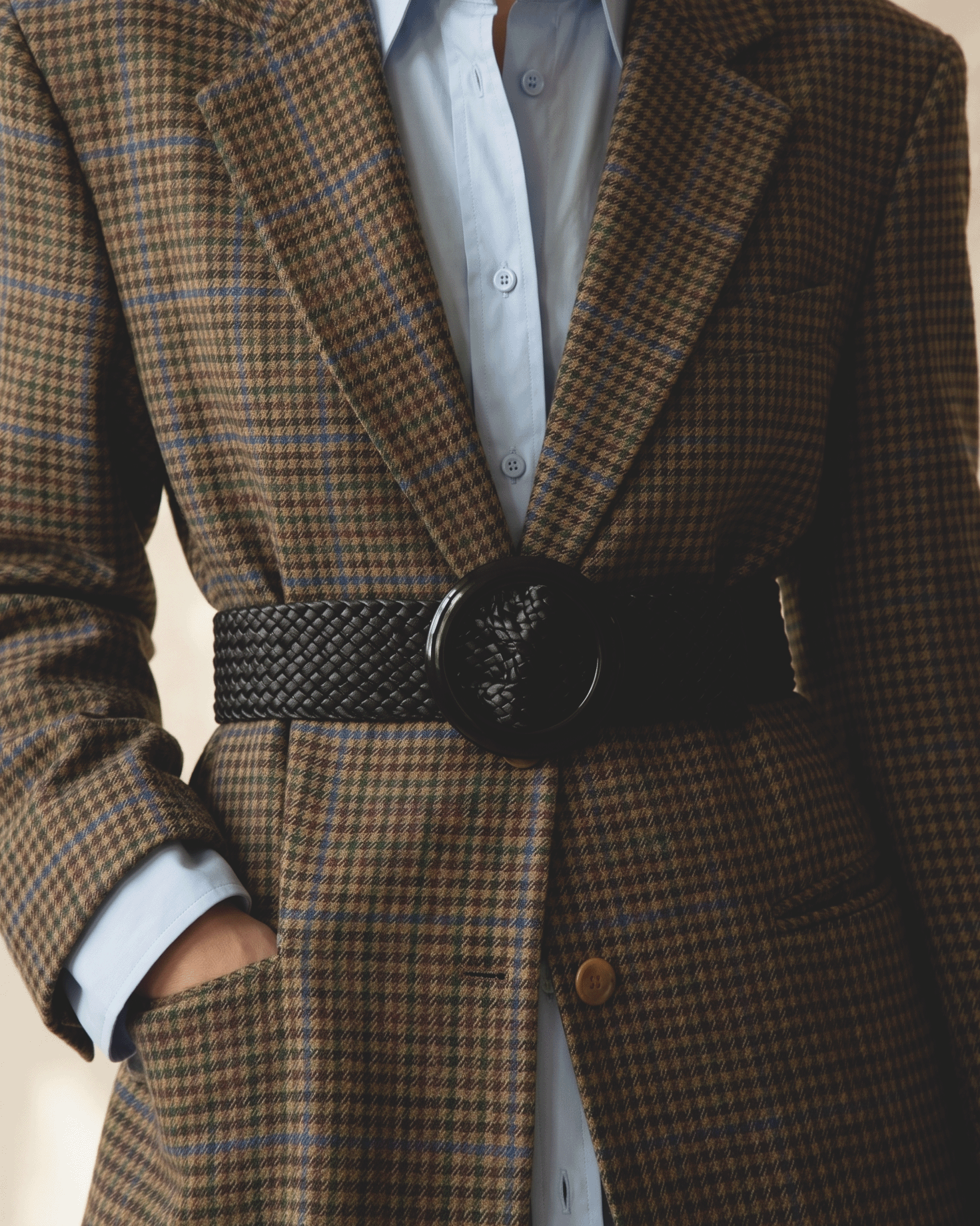 Chunky woven waist Belt