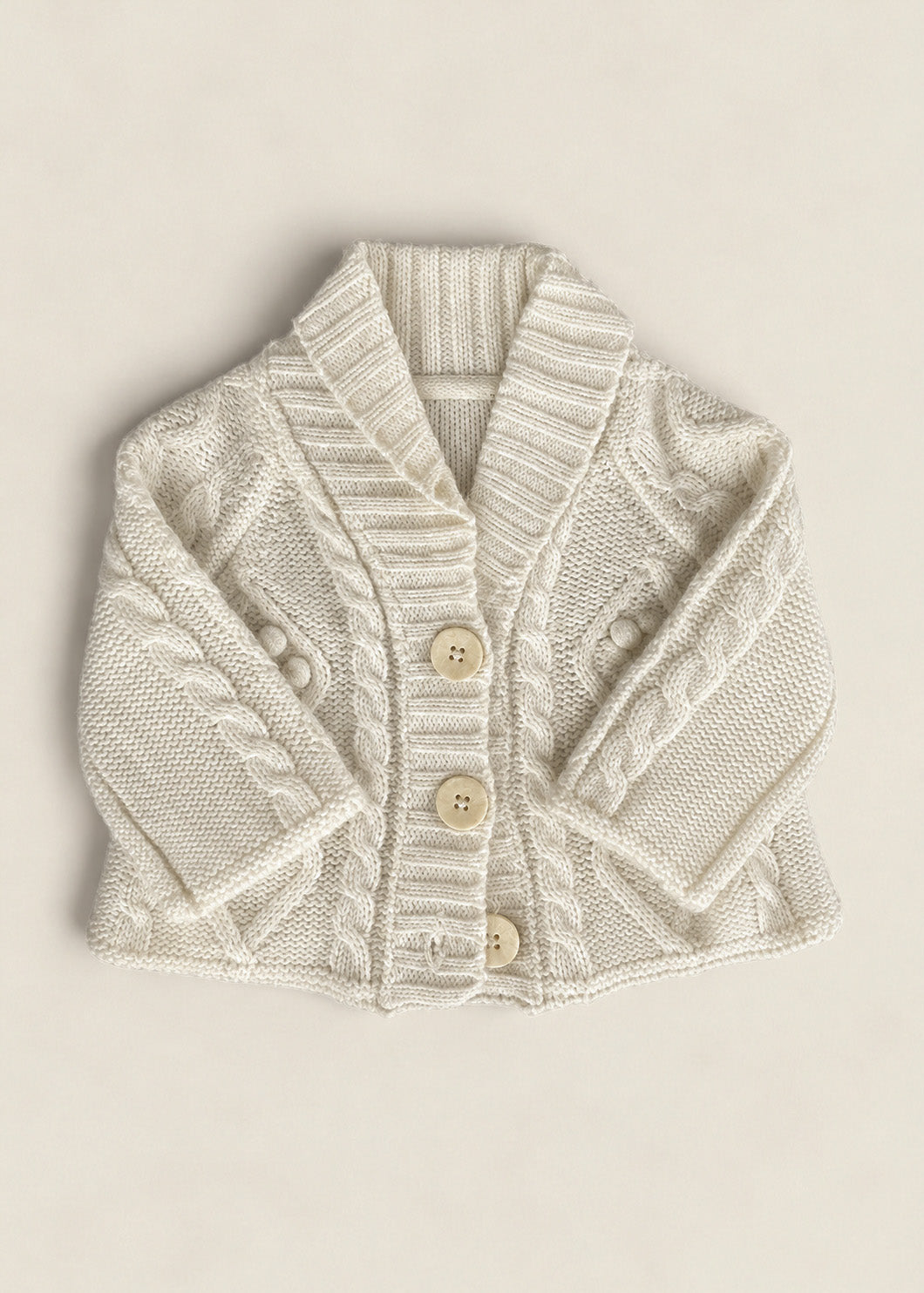 Vintage Cream Cable Knit Cardigan