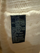 Vintage Ivory Lambswool & Angora Cable Knit Sweater