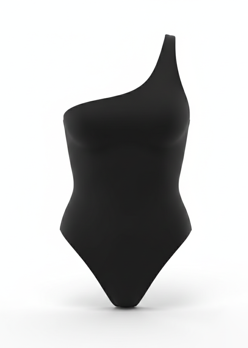 Body/maillot de bain Leonie en lycra - Noir