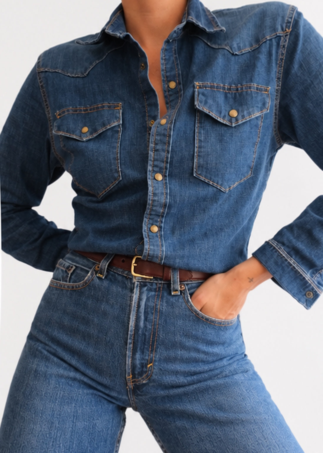 Wrangler Western Stretch Denim Shirt