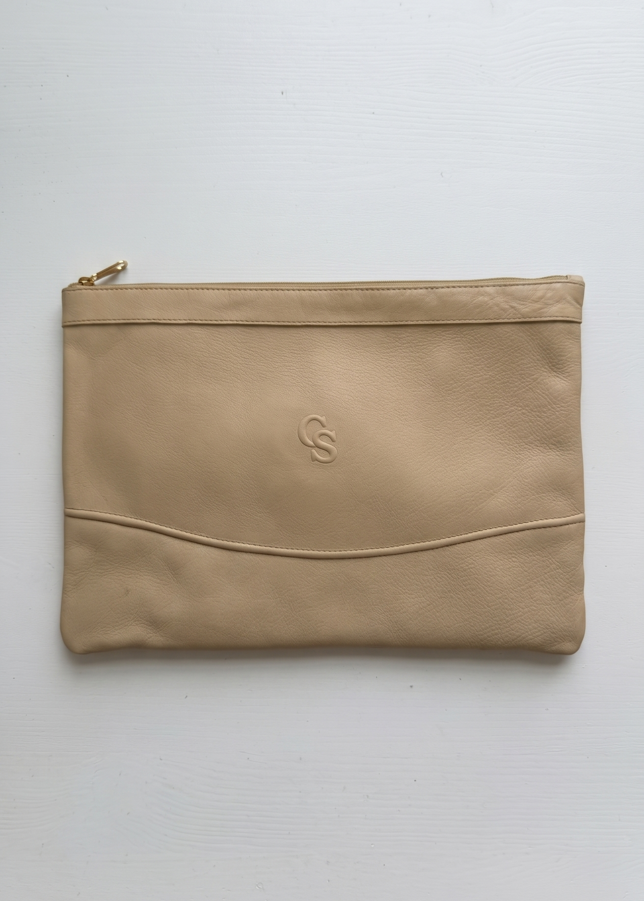 Genuine vintage Leather Carry-all Pouch