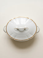 Covered Limoges porcelain dish overhead