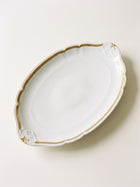 Oval Limoges serving platter with gold rim