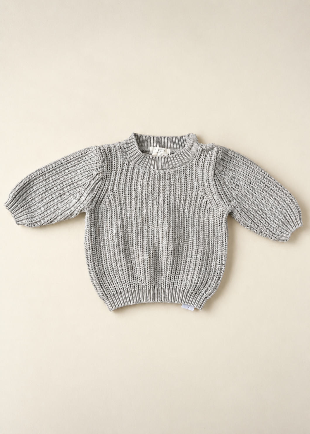 Vintage Petit Lem Grey Knit Sweater — 18–24 Months